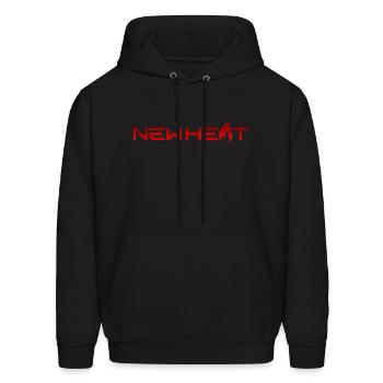 New Heat! - Men's Hoodie - black - Front - Elias (183cm)