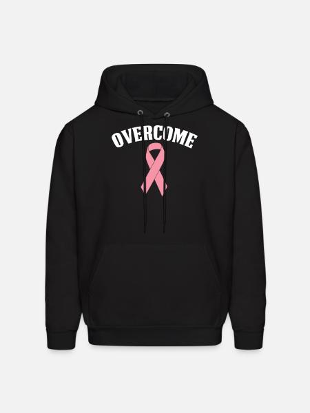 Overcome | Breast Cancer - Men's Hoodie - black