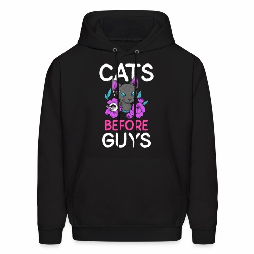 punk cats before guys heart anti valentines day - Men's Hoodie