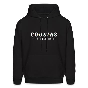 cousins, cousin, cousin to bee relative, family - Men's Hoodie - black - Front - Elias (183cm)