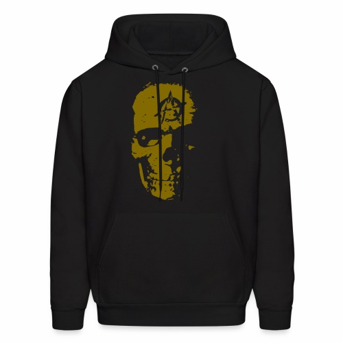Anarchy Skull Gold Grunge Splatter Dots Gift Ideas - Men's Hoodie