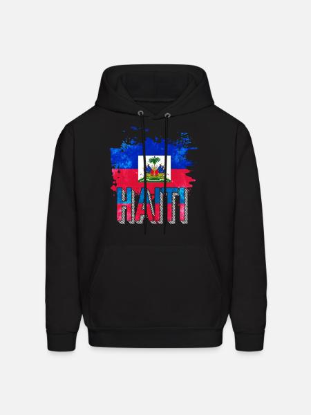 Haitian Holidays Haiti Flag - Men's Hoodie - black