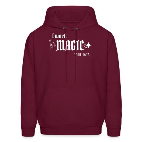 I Work Magic with Data (dark) - Men's Hoodie