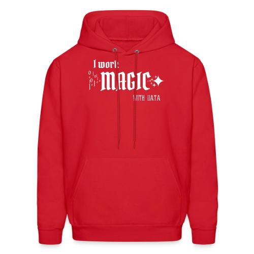 I Work Magic with Data (dark) - Men's Hoodie