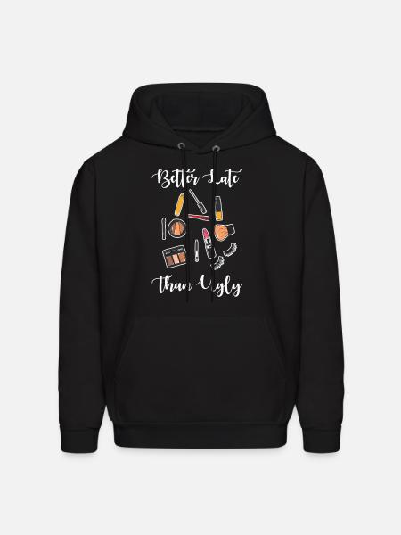 Make-up Cosmetics Saying Funny - Men's Hoodie - black