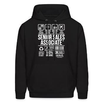 Senior sales associate | #TSM - Men's Hoodie - black - Front - Elias (183cm)