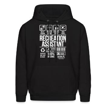 Recreation Assistant | #TSM - Men's Hoodie - black - Front - Elias (183cm)