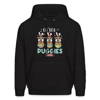 Oh for Puggies sake funny easter design - Men's Hoodie - black - Front - Elias (183cm)