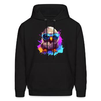 pigeon bird colorful - Men's Hoodie - black - Front - Elias (183cm)