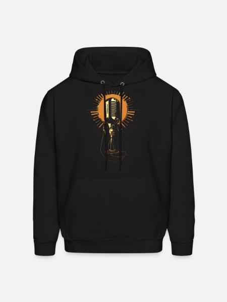 Microphone Retro Mic - Men's Hoodie - black
