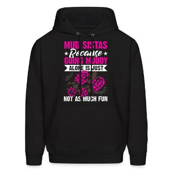 Mud Run Mudding Sistas Mudder - Men's Hoodie - black - Front - Elias (183cm)