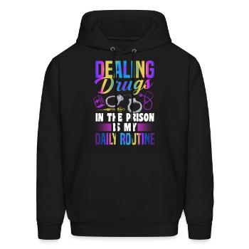 Correctional nurse prison nursing - Men's Hoodie - black - Front - Elias (183cm)
