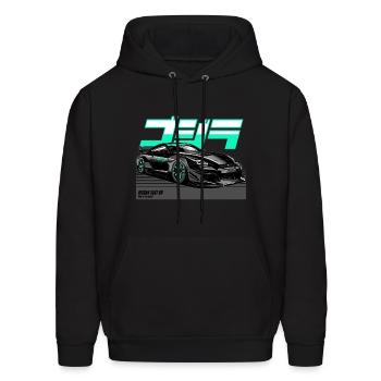 R35 Thunderbolt - Men's Hoodie - black - Front - Elias (183cm)