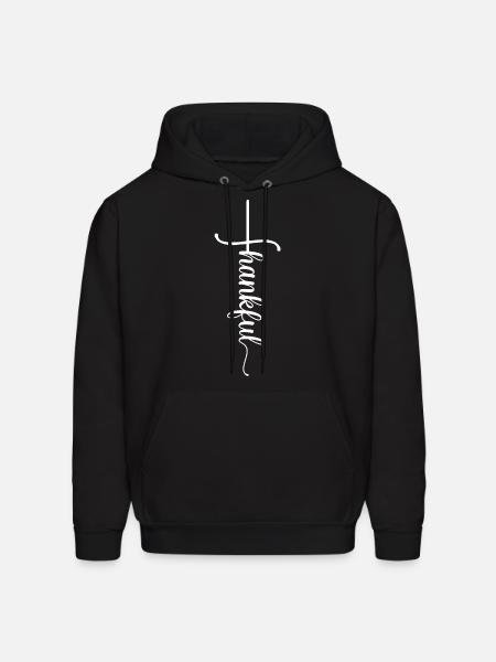 thankful thanksgiving - Men's Hoodie - black