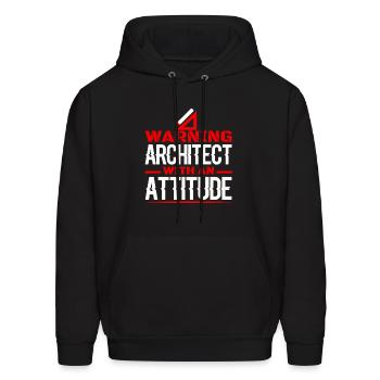Life Of An Architect Warning Architect - Men's Hoodie - black - Front - Elias (183cm)