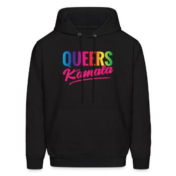 Queers for Kamala - Men's Hoodie - black - Front - Elias (183cm)