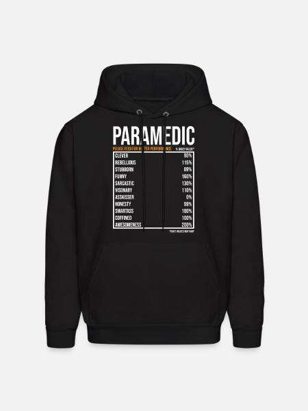 Paramedic Daily Value funny Paramedic - Men's Hoodie - black
