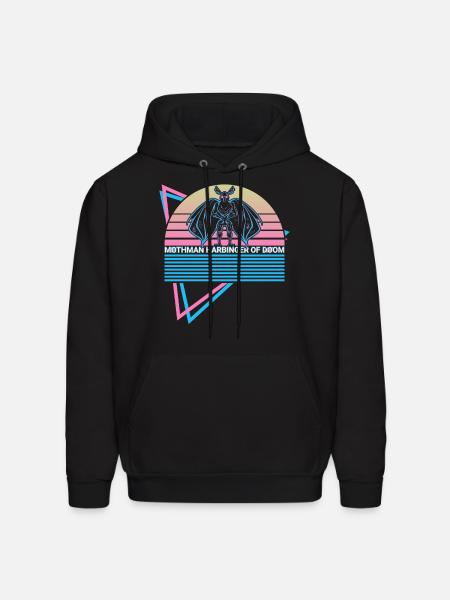 Mothman Cryptid Retro - Men's Hoodie - black