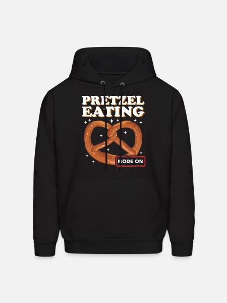 Pretzel Eating Mode Pretzels - Men's Hoodie - black