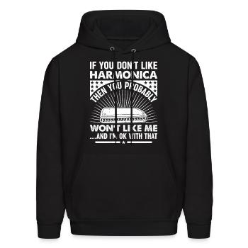 Harmonica Player Harmonica Lover Harmonica Musicia - Men's Hoodie - black - Front - Elias (183cm)