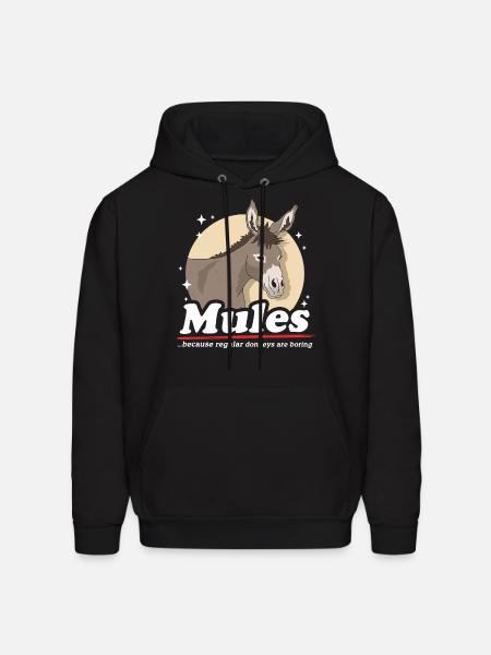 Mules Because Mule Owner - Men's Hoodie - black