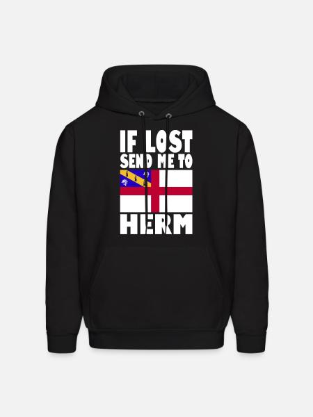 Herm Flag Saying - Men's Hoodie - black