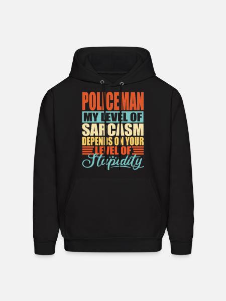Policeman sarcasm Policeman - Men's Hoodie - black