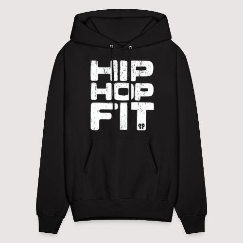 Hip-Hop Fit Logo (White distressed) - Men's Hoodie