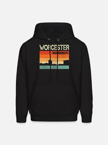 Worcester Massachusetts - Men's Hoodie - black