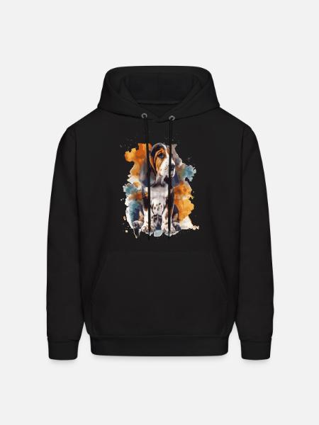 Basset Hound - Men's Hoodie - black