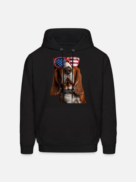 Basset Hound - Men's Hoodie - black