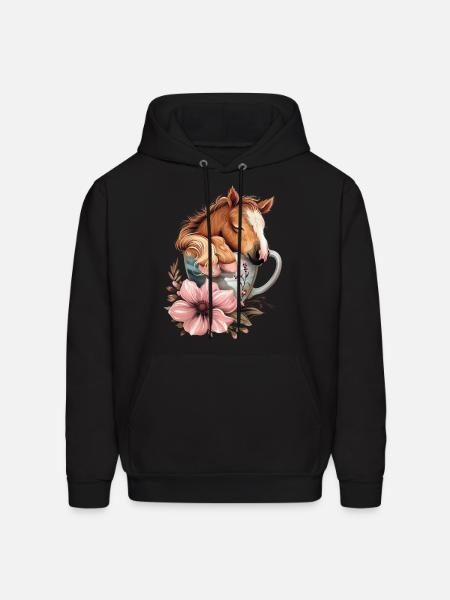 Horse - Men's Hoodie - black