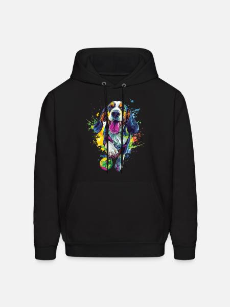 Basset Hound - Men's Hoodie - black