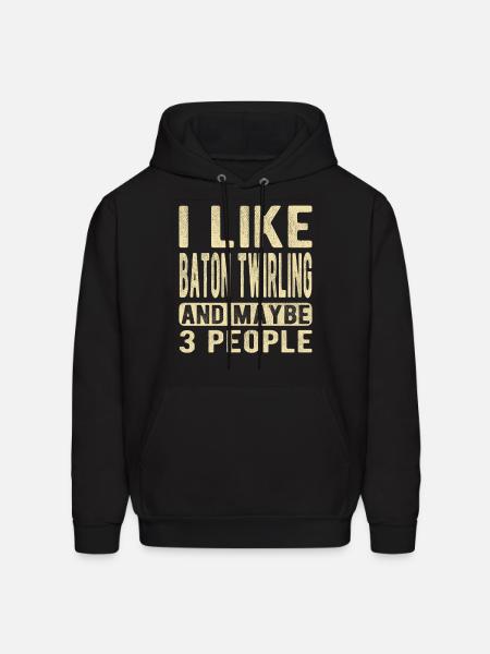 Baton twirling Saying - Men's Hoodie - black