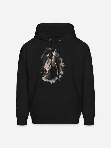Horse - Men's Hoodie - black
