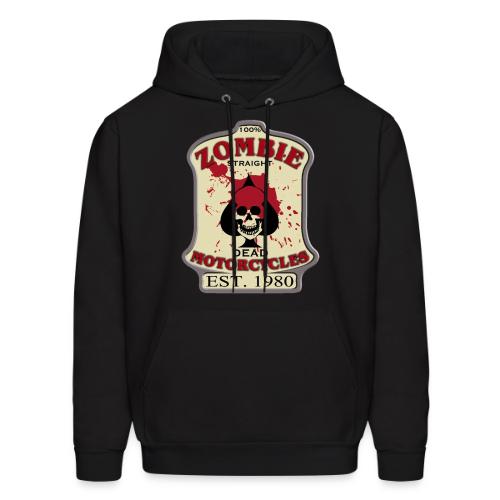 zombie motorcycles splatter - Men's Hoodie