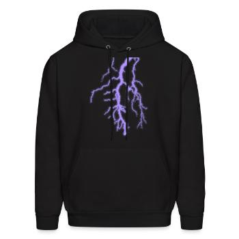 Lightning Bolts - Men's Hoodie - black - Front - Elias (183cm)