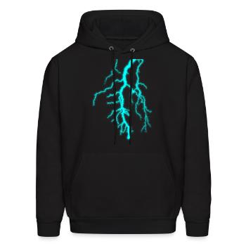 Lightning Bolts - Men's Hoodie - black - Front - Elias (183cm)