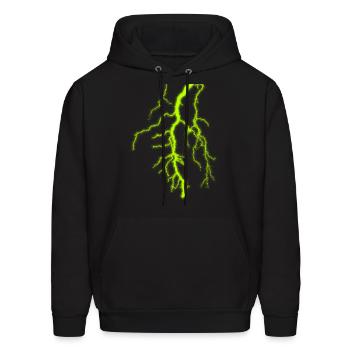 Lightning Bolts - Men's Hoodie - black - Front - Elias (183cm)