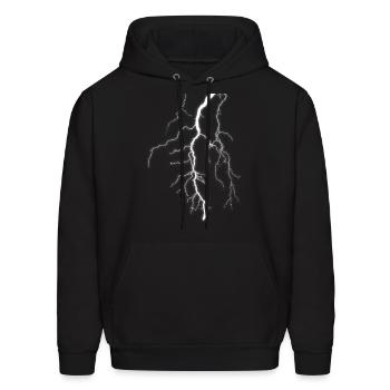 Lightning Bolts - Men's Hoodie - black - Front - Elias (183cm)