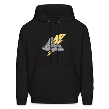 Lightning Bolt - Men's Hoodie - black - Front - Elias (183cm)