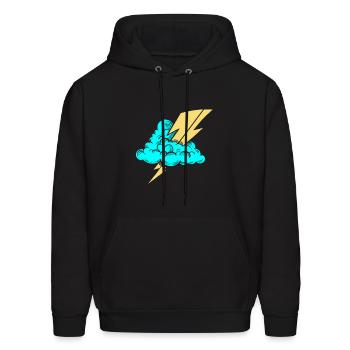 Lightning Bolt - Men's Hoodie - black - Front - Elias (183cm)