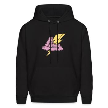 Lightning Bolt - Men's Hoodie - black - Front - Elias (183cm)