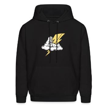 Lightning Bolt - Men's Hoodie - black - Front - Elias (183cm)