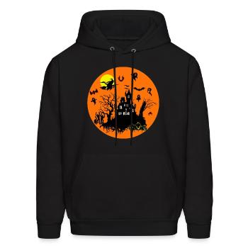 Halloween Silhouette Scene - Men's Hoodie - black - Front - Elias (183cm)