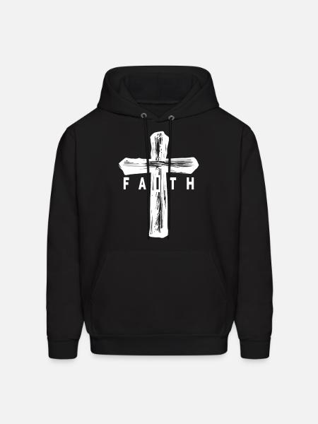 Christian Cross Religious - Men's Hoodie - black