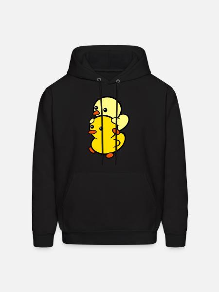 Duckie and Duck - Men's Hoodie - black