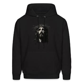 Jesus Christian Streetwear Religious - Men's Hoodie - black - Front - Elias (183cm)