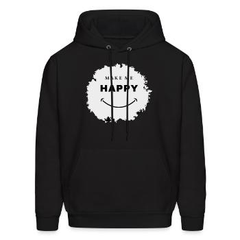 Happy Happy🙂 - Men's Hoodie - black - Front - Elias (183cm)