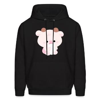 Cow Toddler - Men's Hoodie - black - Front - Elias (183cm)